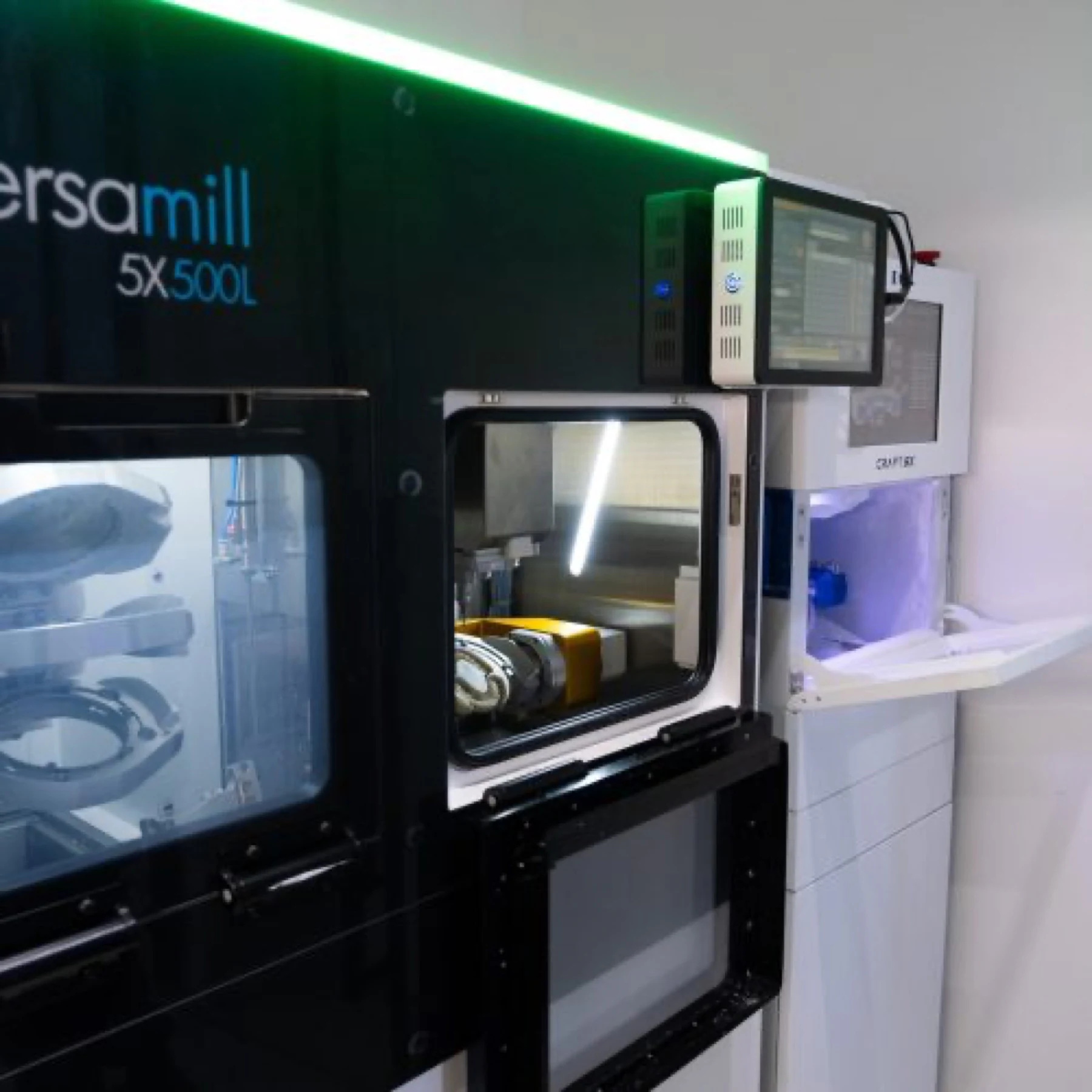The practice's VersaMill five-axis milling units